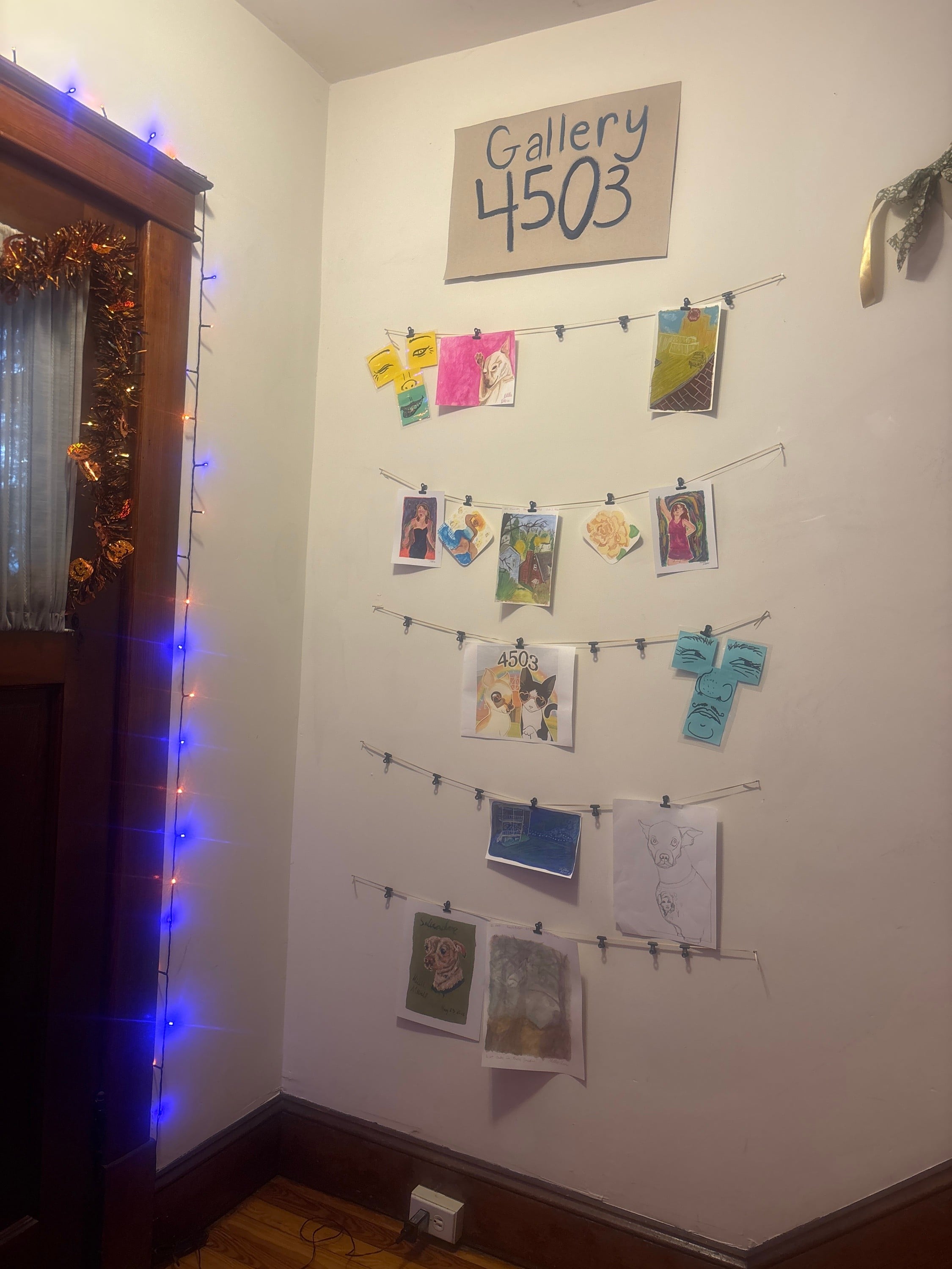 A shared space gallery wall