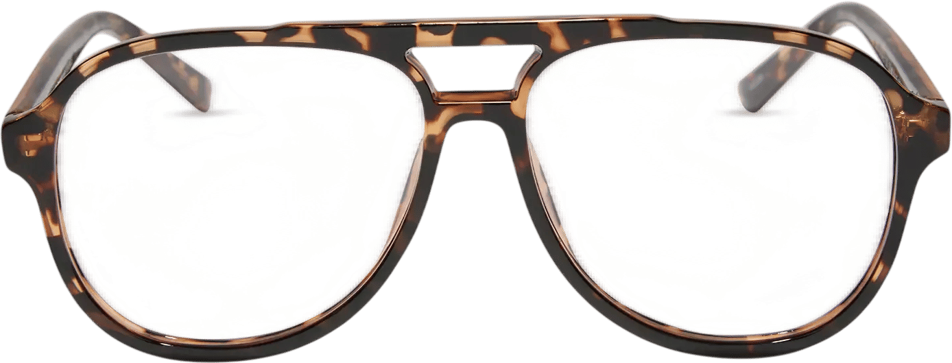 DIFF Tatum Blue Light Aviator Readers - Stylish Lightweight Trendy Frames