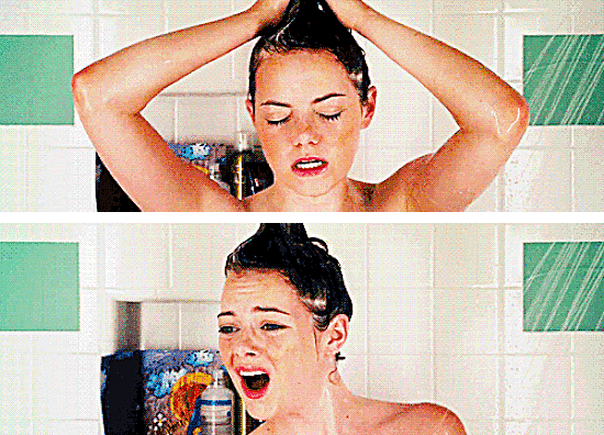 rehearsing an argument in the shower
