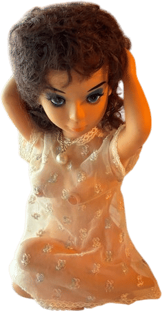 Vintage Brunette Woman Risque Novelty Am Radio