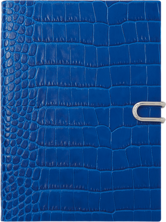Soho Notebook with Slide in Mara in cerulean | Smythson
