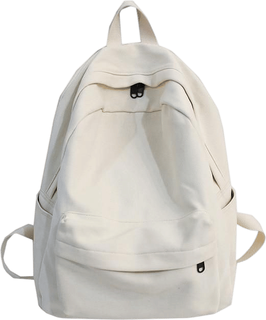 Basic Canvas School Backpack
