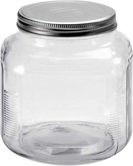 Anchor Hocking Glass  Jars with Brushed Metal Lid