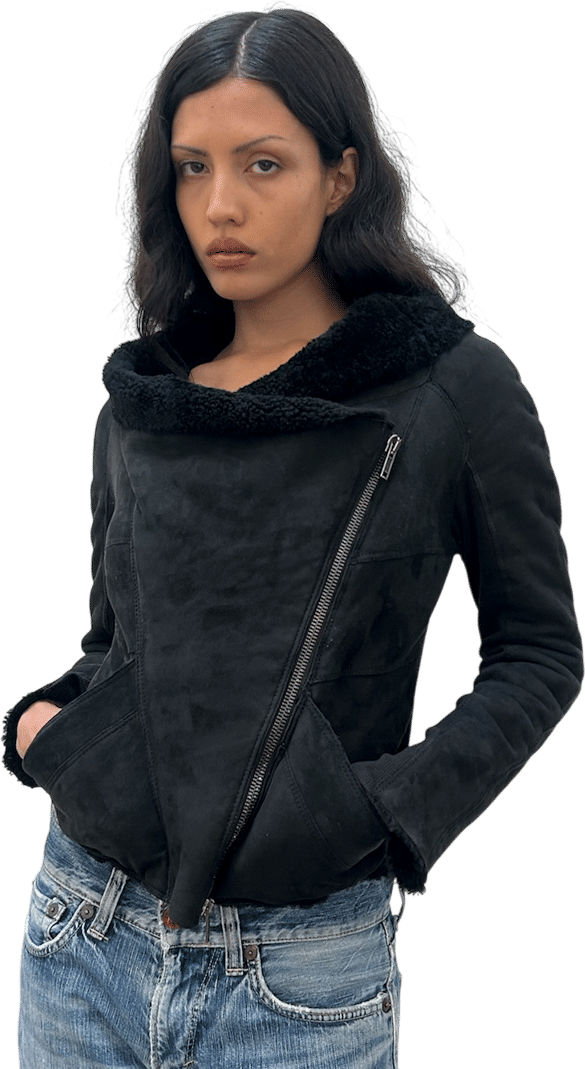 Mouton Faux Shearling Jacket