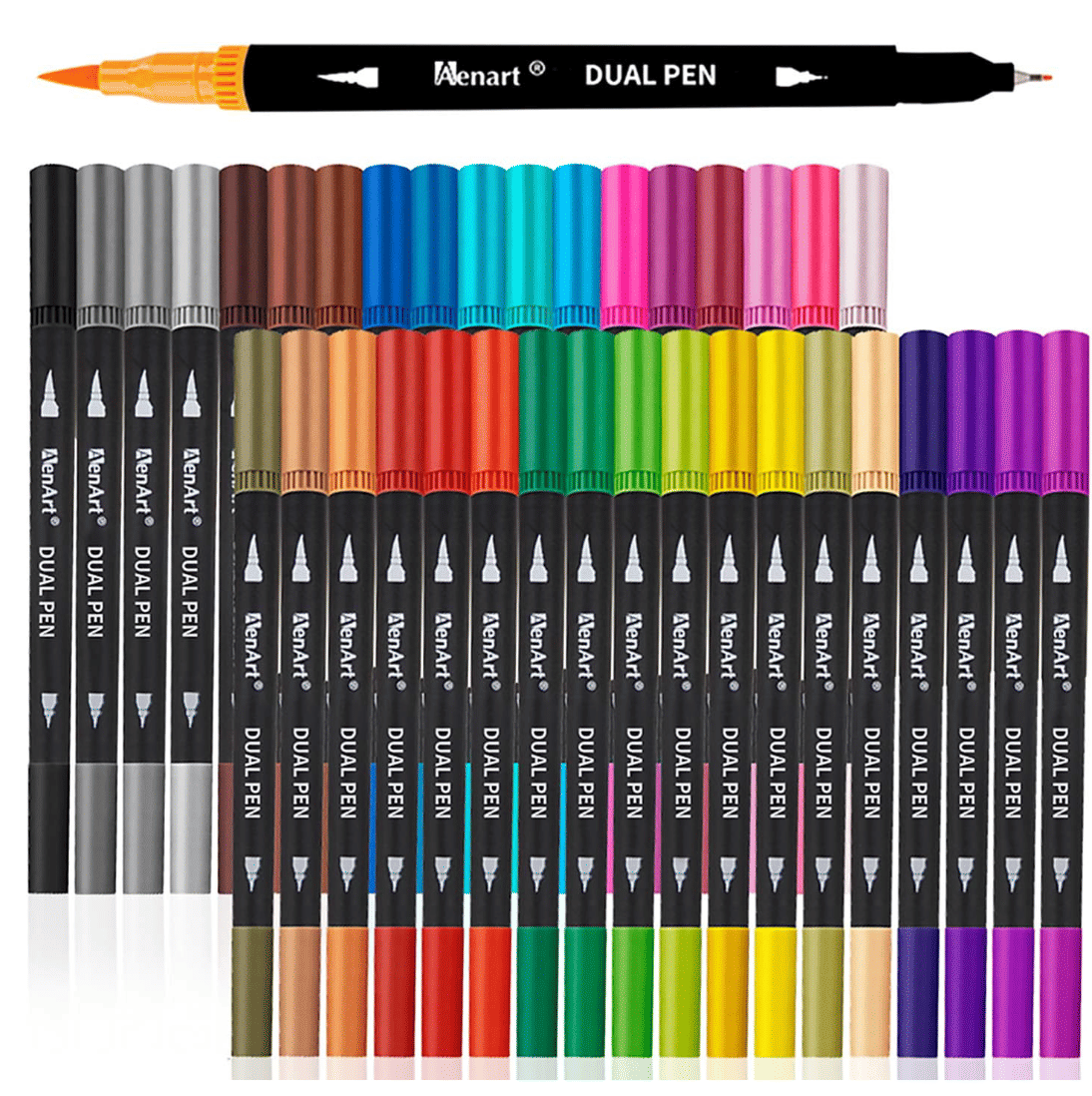 36 Dual Brush Markers for Adult Coloring Books