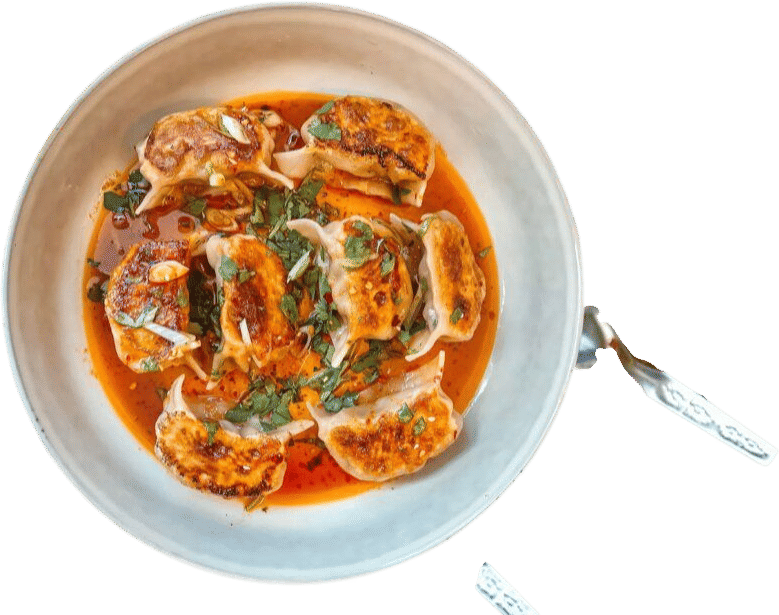 The beef cumin dumplings at Lin & Daughters.