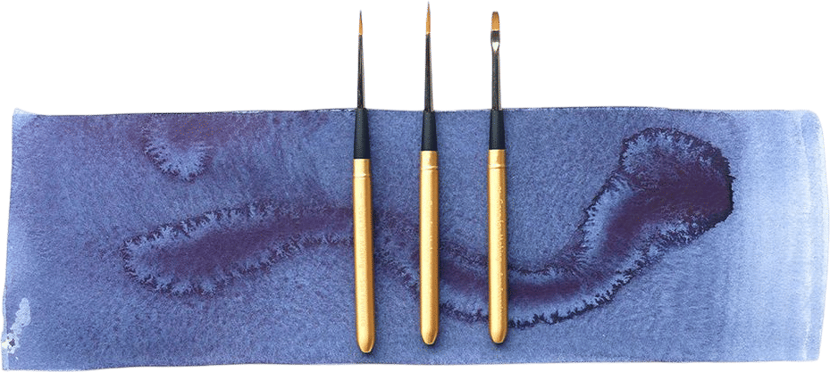CfM Mini Matte Gold Travel Brushes