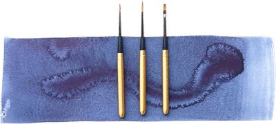 CfM Mini Matte Gold Travel Brushes
