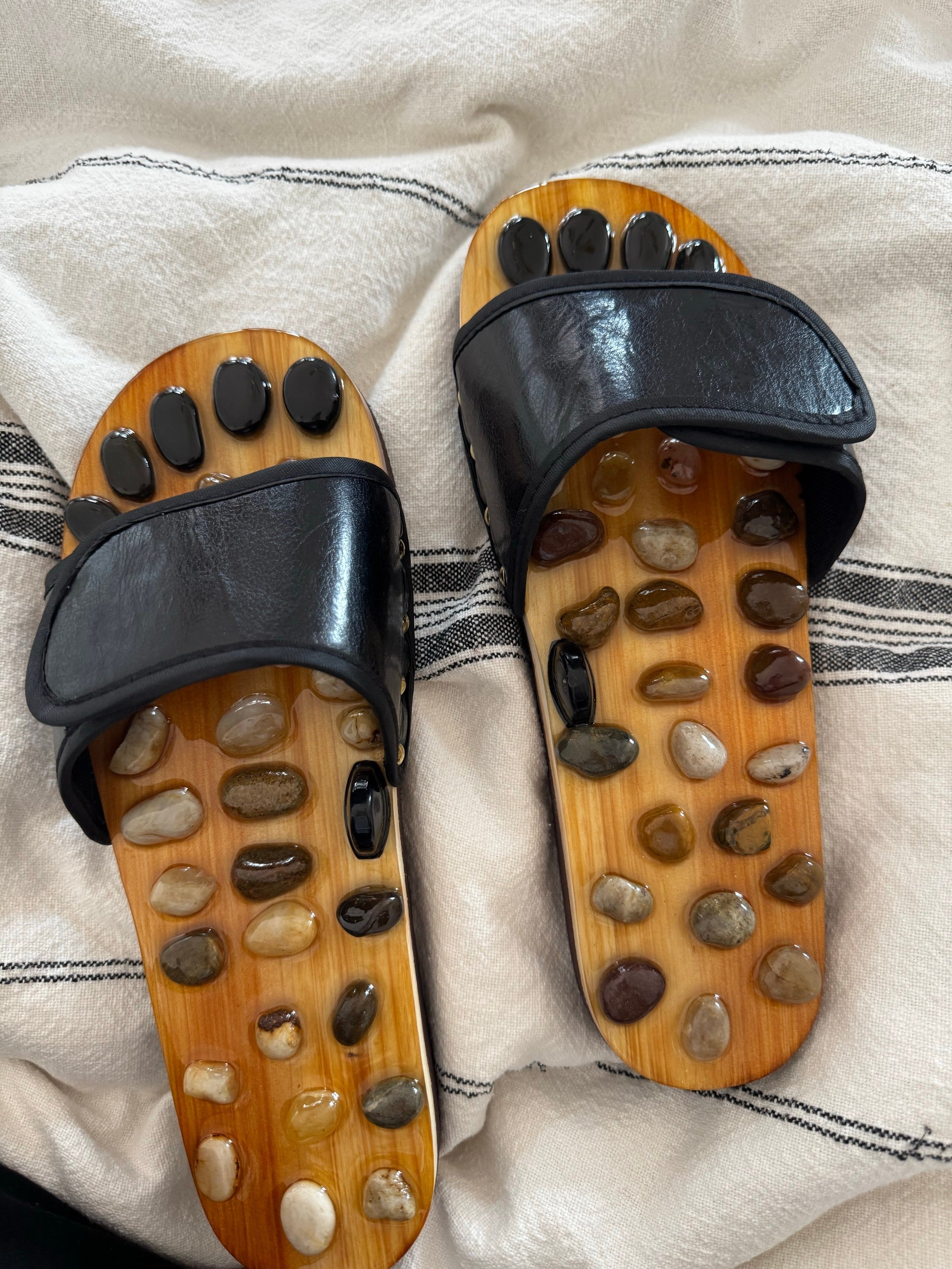 Acupressure / reflexology sandals with rocks from Vinted