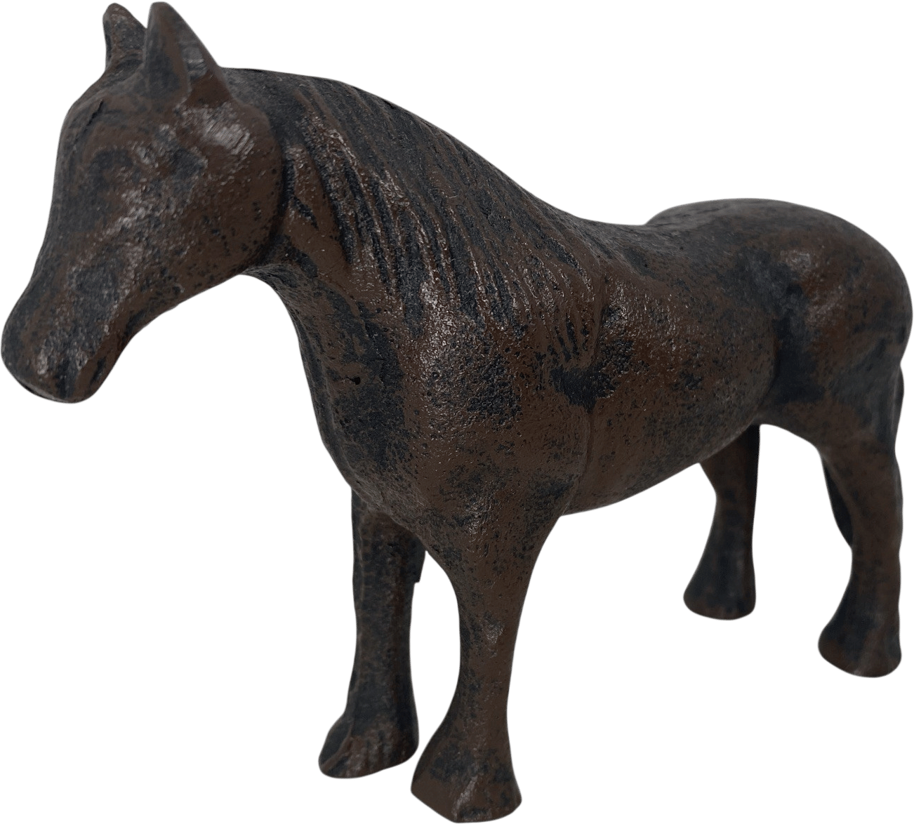 vintage solid cast iron horse doorstop