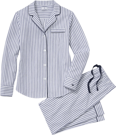 Women's Twill Pajama Set in Navy