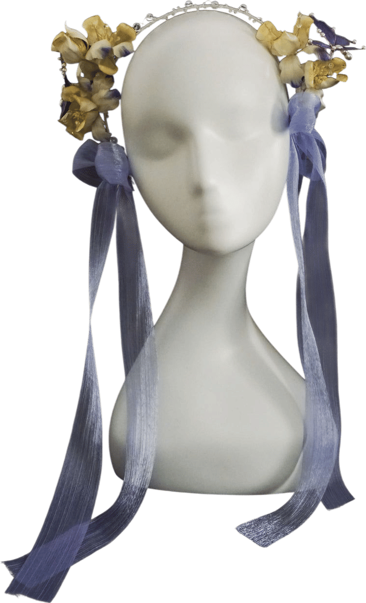 Purple Iris Butterfly Flower Crown