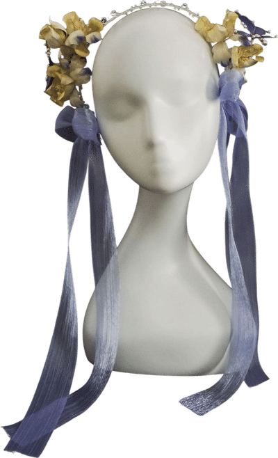 Purple Iris Butterfly Flower Crown
