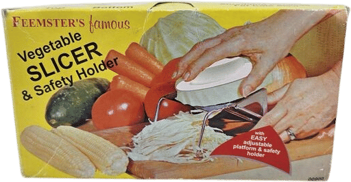 Vintage Feemster's Vegetable Slicer with Safety Holder