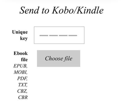 Send to Kobo/Kindle