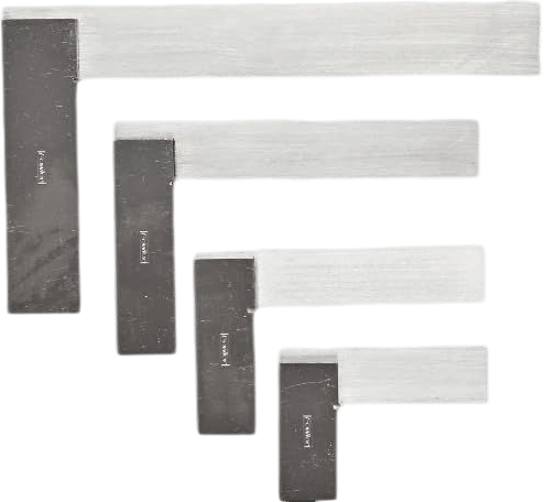 Fowler 52-432-246-0 Machinist Hardened Steel Square Set, 2", 3",4",and 6" Blade Size