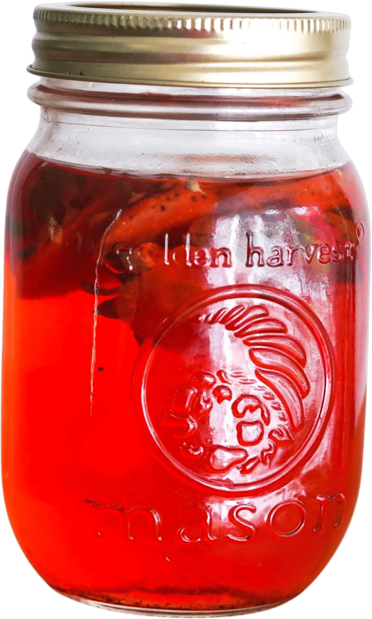 Strawberry top vinegar