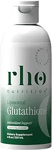 Rho Nutrition Liposomal Glutathione - Ultra High Absorption Liquid Glutathione Supplement - Supports Natural Detoxification, Immune System, Skin Health, Mental Clarity & Overall Well-Being