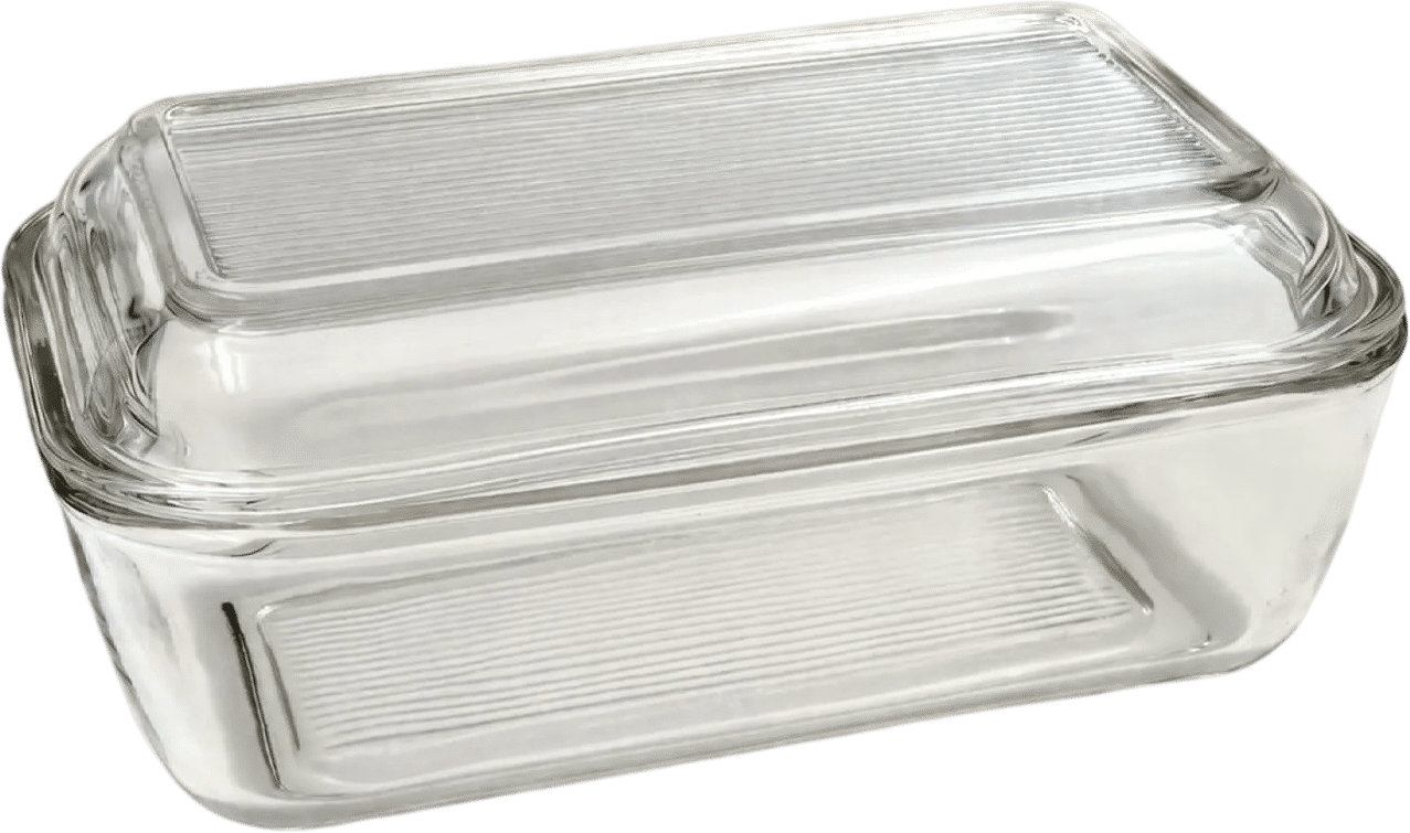 Classic French Glass Butter Dish