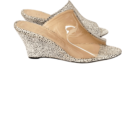 Elliott Wedge Cheetah Ponyhair Mules