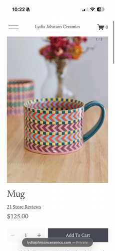 Lydia Johnson Ceramic mugs