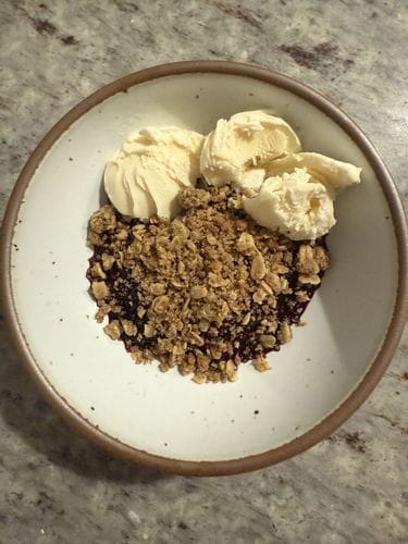 microwave fruit crisp