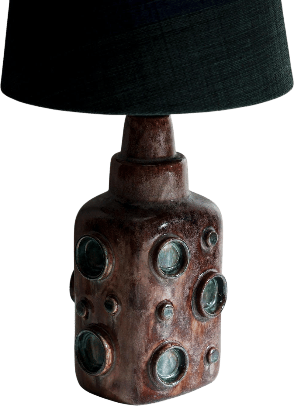 Vintage "Life on Mars" – Space Age Ceramic Table Lamp by PM Keramik, Denmark – 1970s