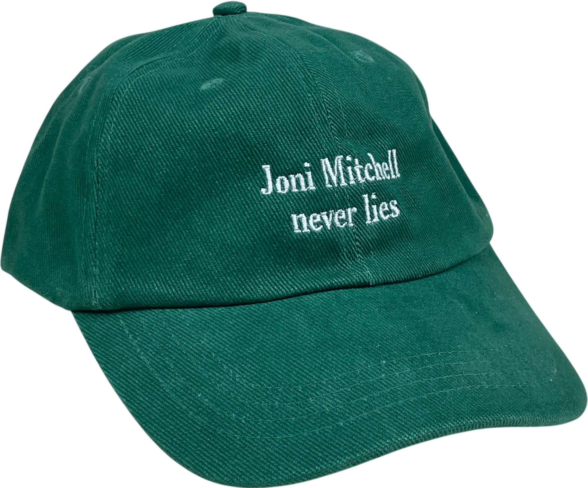 Hat, Joni Mitchell never lies, green/white