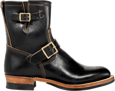 Goodyear Welted Engineer Boots - Black Japanese Cordovan Horsehide