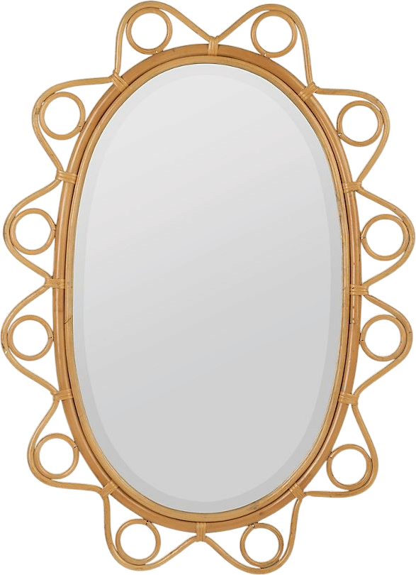 Park and Oak x Cooper Classics Elin Geometric Rattan Wall Mirror