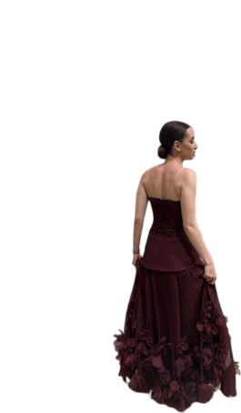 The red flower wedding guest dress