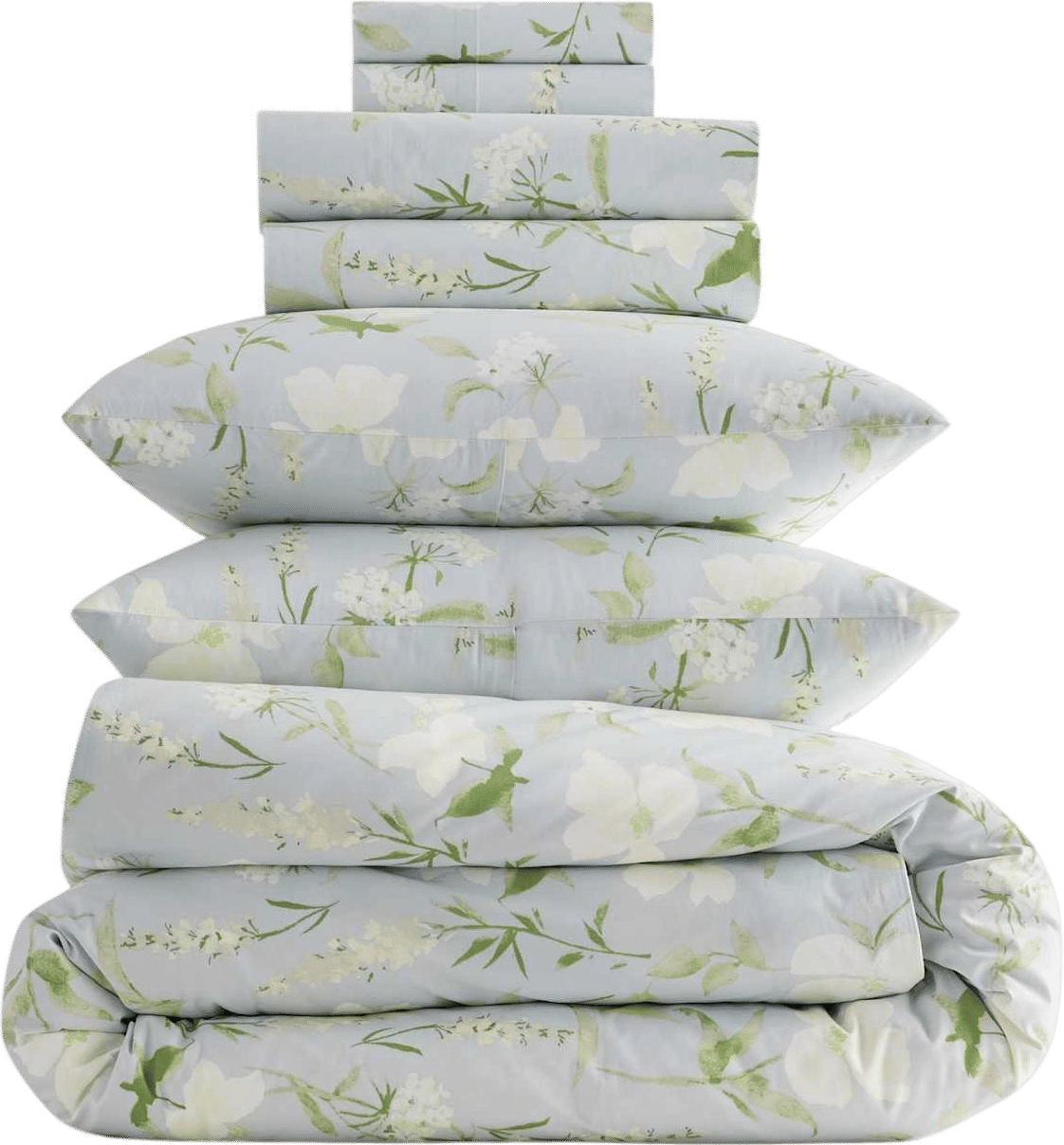 Classic Organic Percale Floral Bedding Bundle