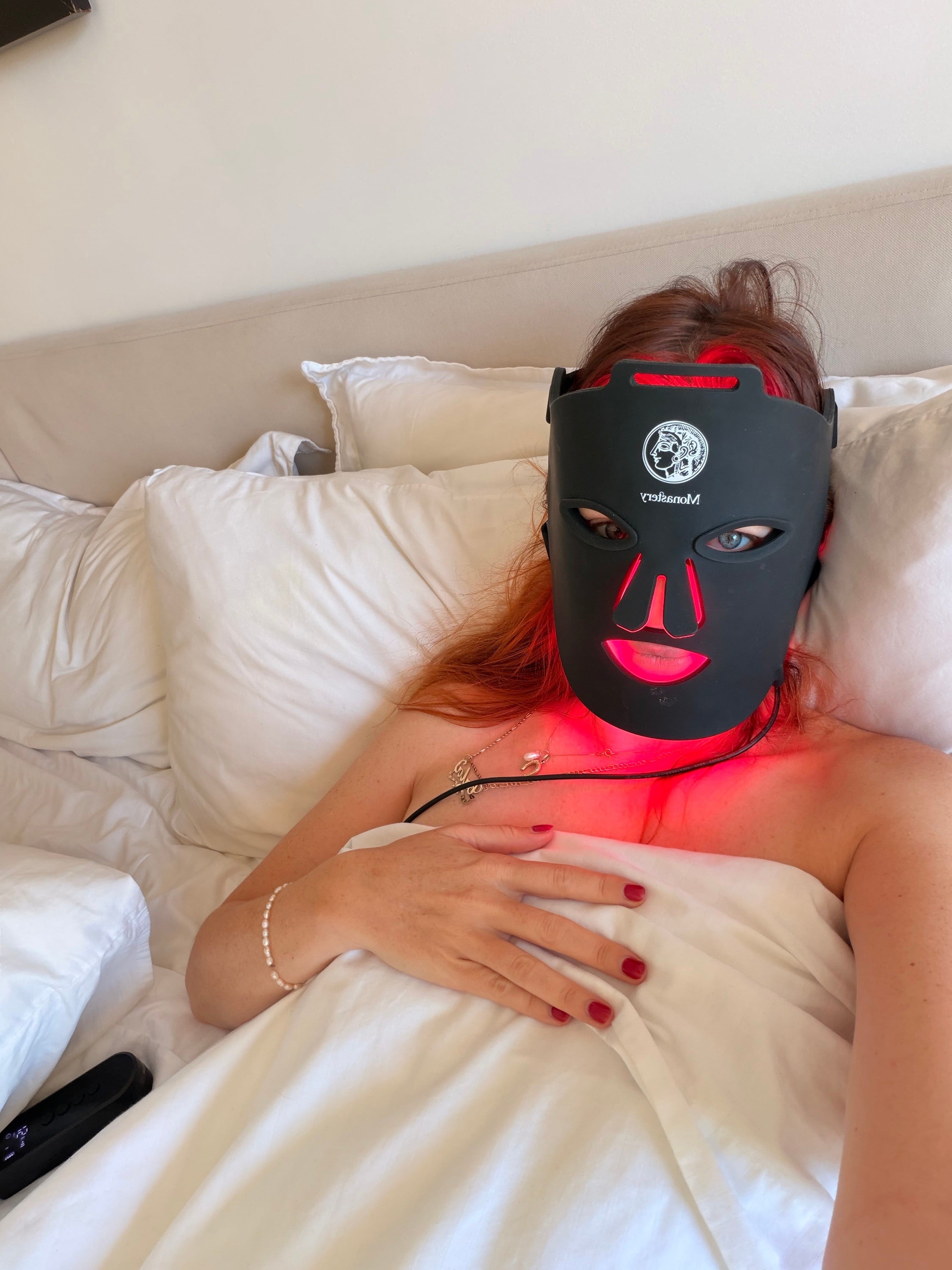 Monastery Deep Red LED Mask
