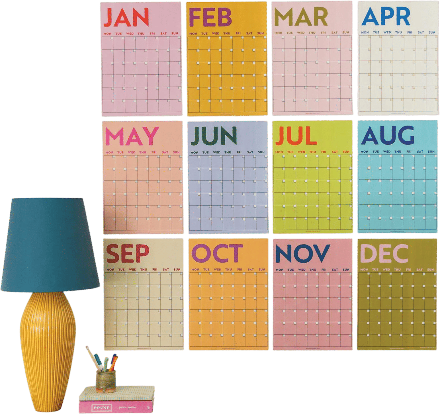 Undated Monthly Wall Planner | Good Tuesday