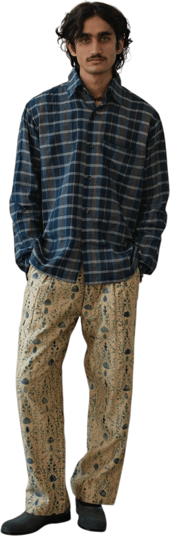 INDIGO PATAUDI SHIRT by Karthik Research