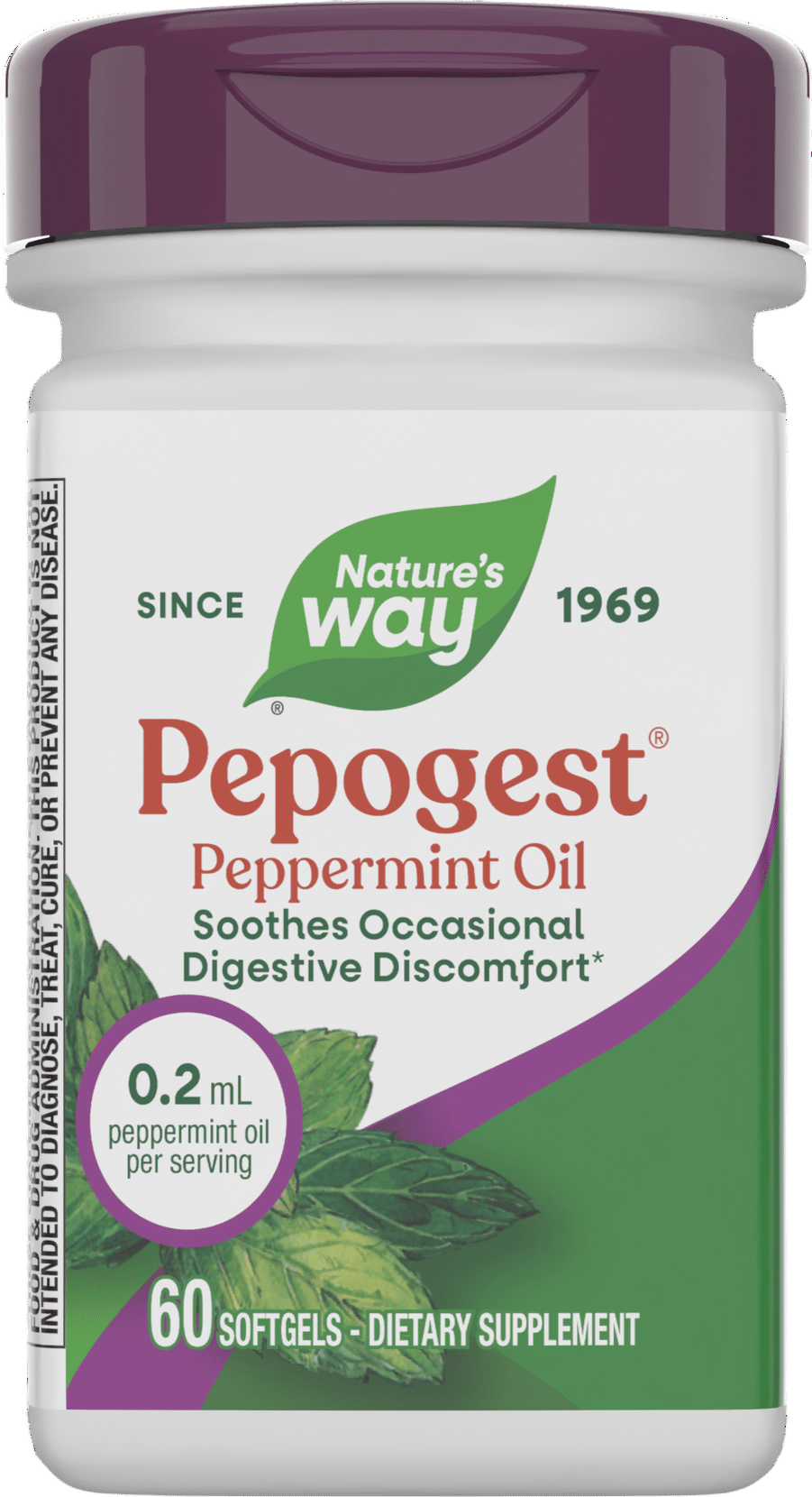 Peppermint soft gels