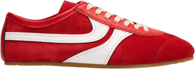Mixed Leather Retro Runner Sneakers