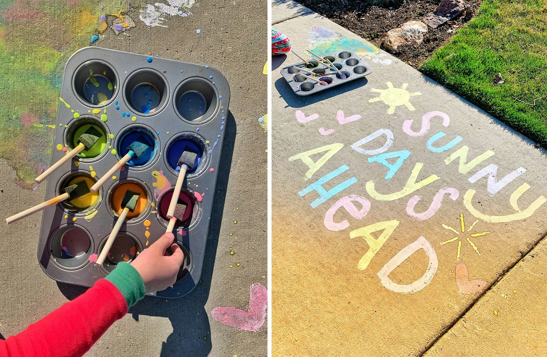 Easy DIY sidewalk chalk paint