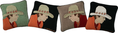 Cowboy Hand-Hooked Pillow