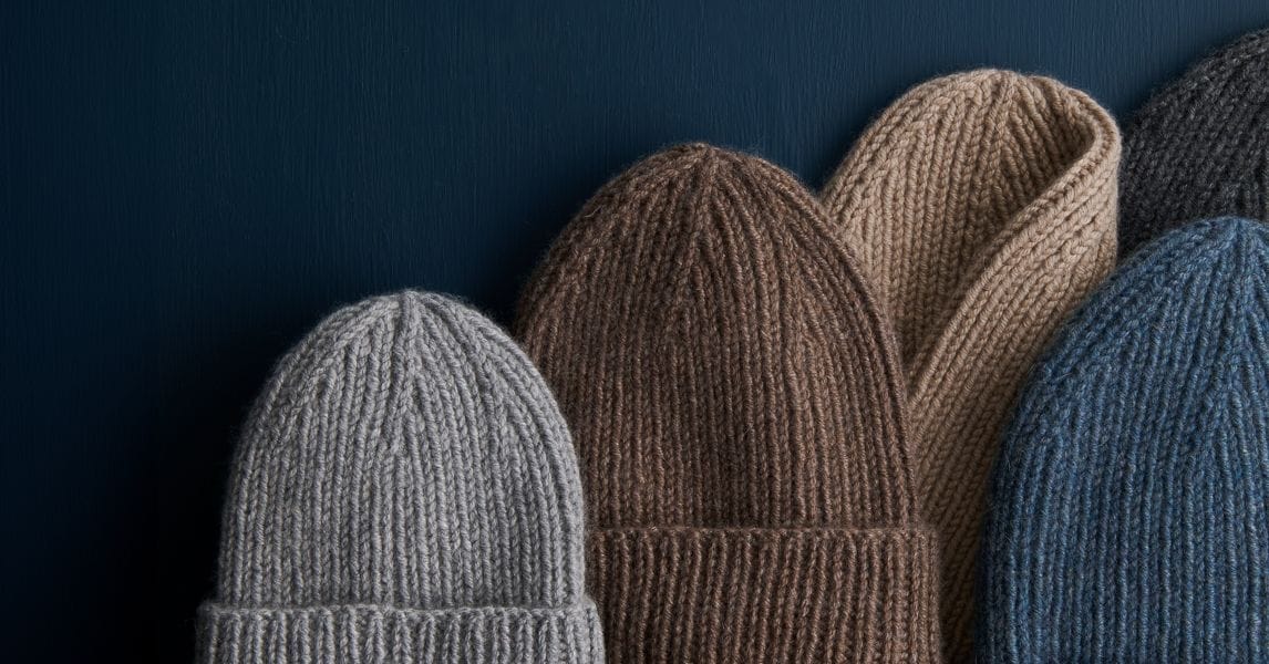 Purl Soho Classic Ribbed Hat in Nigh Aran