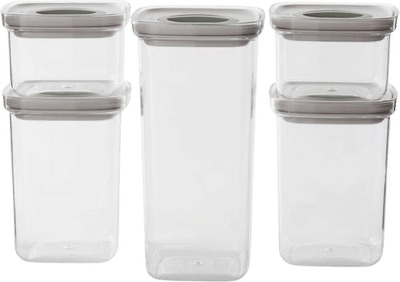 Leo Stack & Smart Seal 5-Piece Container Set