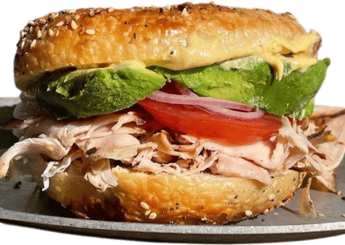 Turkey BLT with Avocado (BLAT) on a Bagel