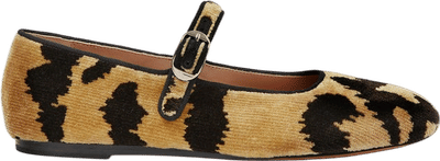 Tiger Velvet Mary Janes