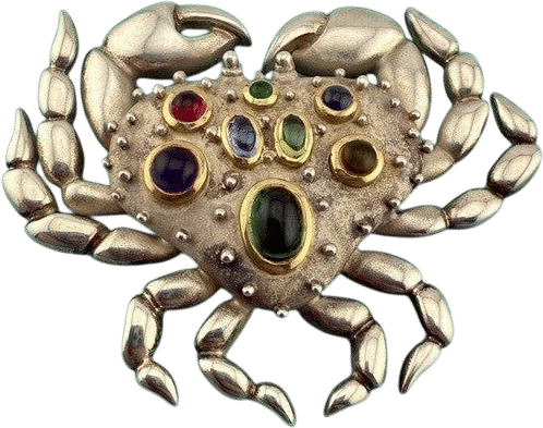 Vintage Crab Brooch