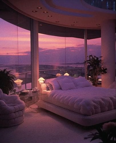 80s Penthouse Bedroom Fantasy