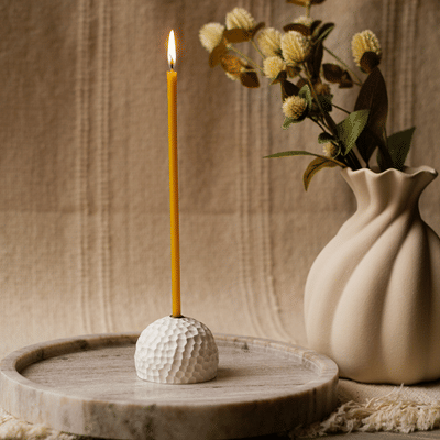 8" Thin Beeswax Taper Candles
