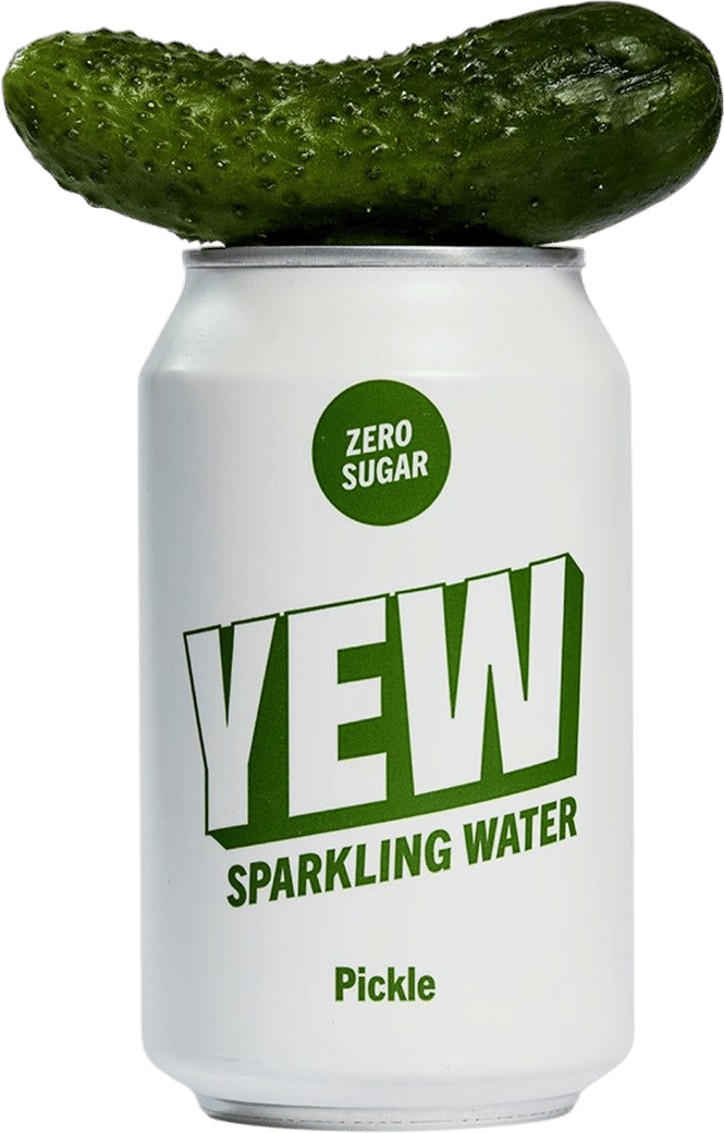 yew sparkling pickle water