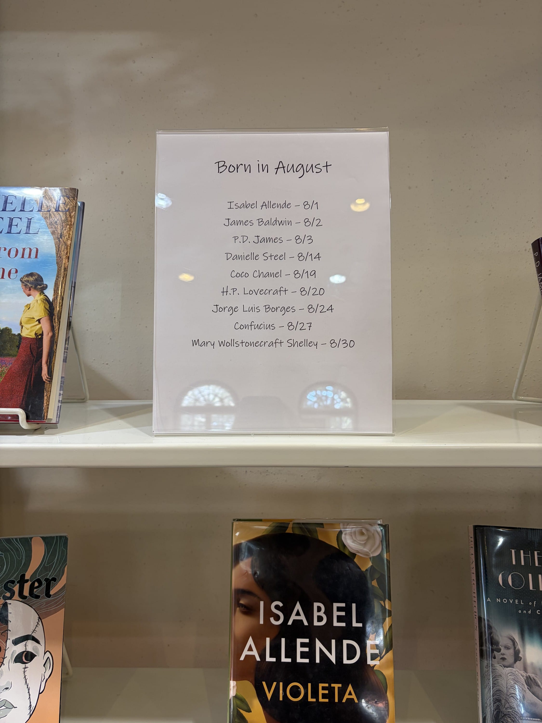 Read books by authors that share your birth month