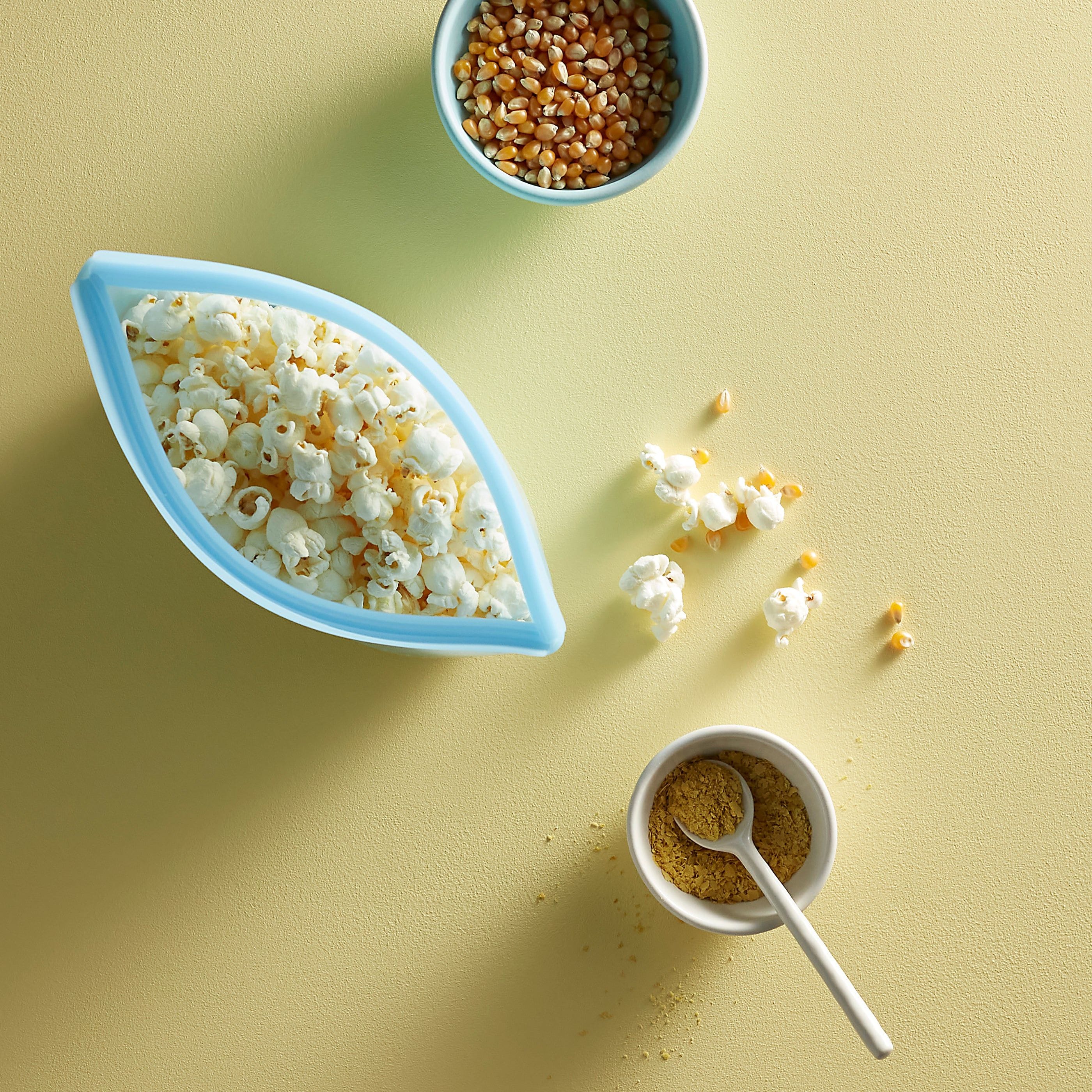 popcorn microwaved in a stasher