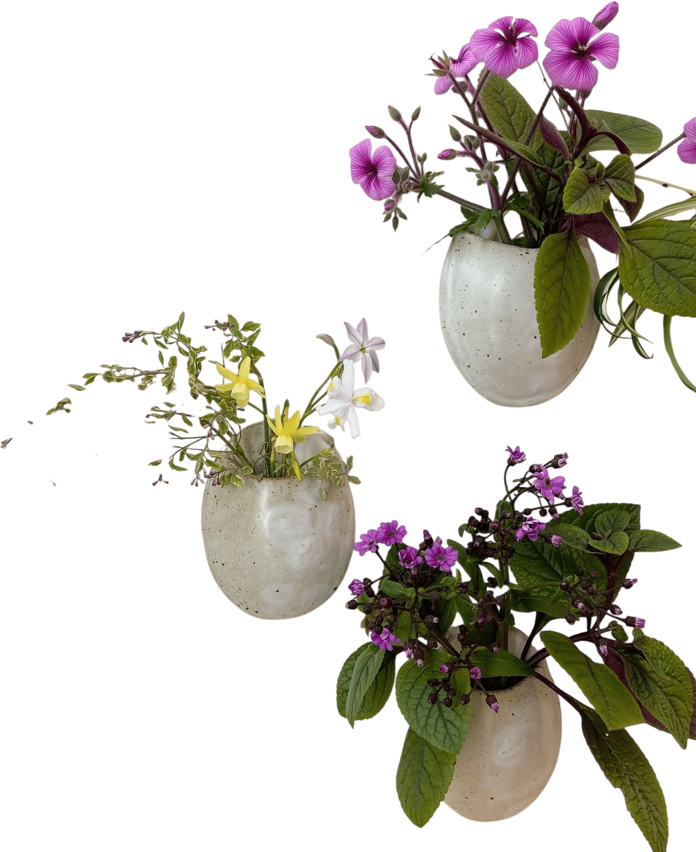 Ceramic hanging bud vases